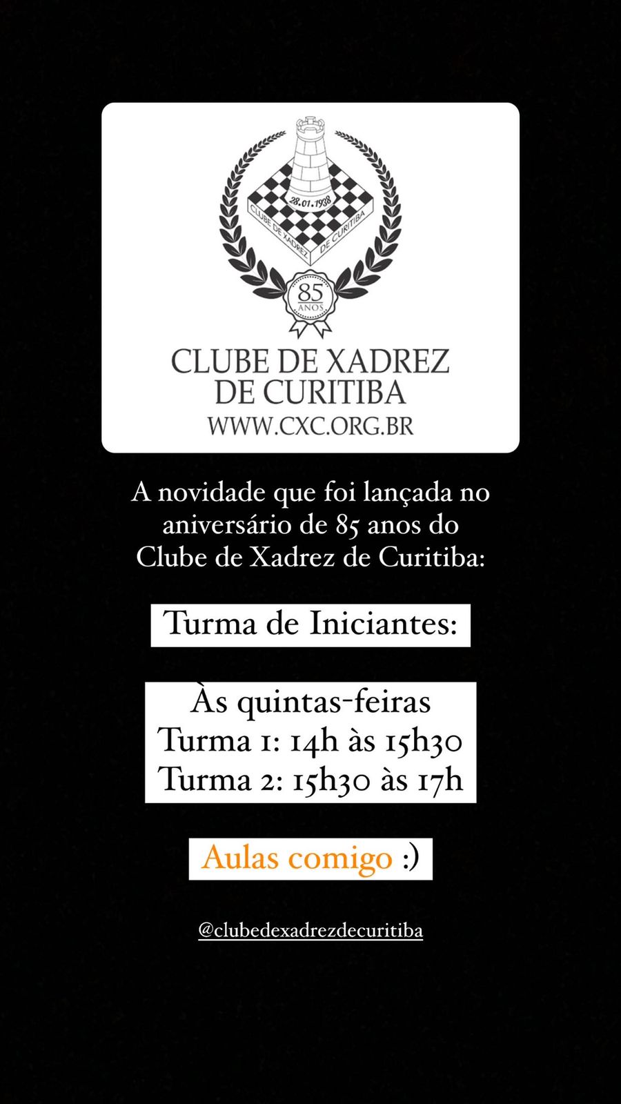 Regulamento do Circuito CXC - Clube de Xadrez de Curitiba